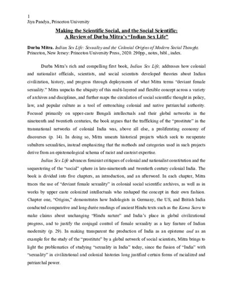 doc making the scientific social and the social scientific a review of durba mitra s indian