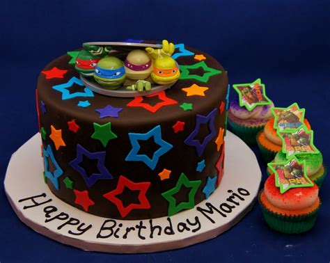 Teenage Mutant Ninja Turtles Cake And Cupcakes Cake In