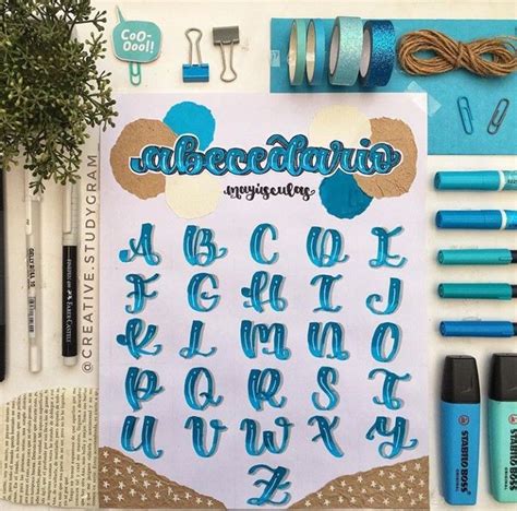 Abecedario Lettering Sombras | Abecedario Lettering | Alfabeto escrito