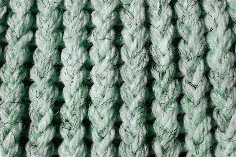White And Green Knit Yarn Close Up Texture Picture Free Photograph