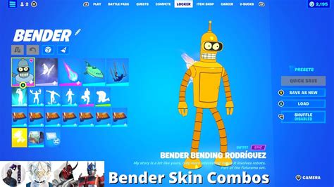 Bender Skin Combos Fortnite Battle Royale Youtube