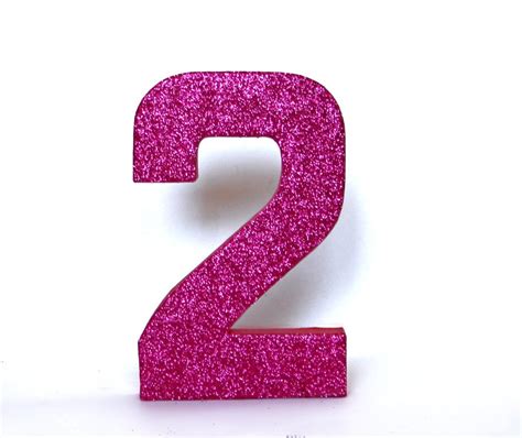 Pink Numbers Pink Glitter Number 2 Numbers 8 Inches Birthday Photo Prop