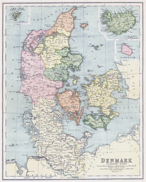 As observed on the physical map of denmark above, for the most part denmark consists of flat lands. Detailed Map: Europe Denmark On World Map