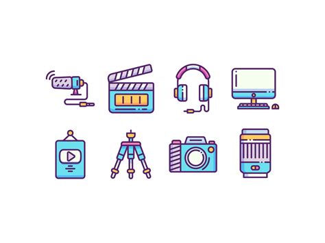 Content Creator Icons By Galih Mukti On Dribbble