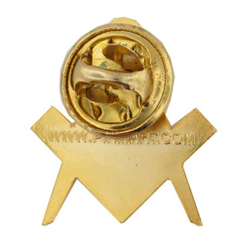 Pinmarts Gold Masonic Symbol Compass Enamel Lapel Pin