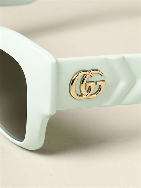 Gucci Sunglasses In Acetate With Gg Logo Glasses Gucci Women Green Glasses Gucci Gg0808s