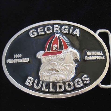 Georgia Bulldogs 1980 National Champions Vintage Belt Buckle