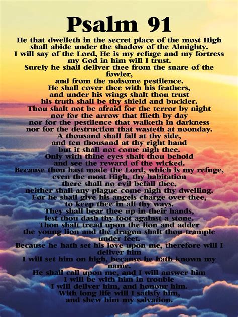 Scripture Psalm 91 Kjv Book Prudencecreag