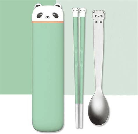 Cute Chopsticks With Case Portable Chopsticks Set With Silicone