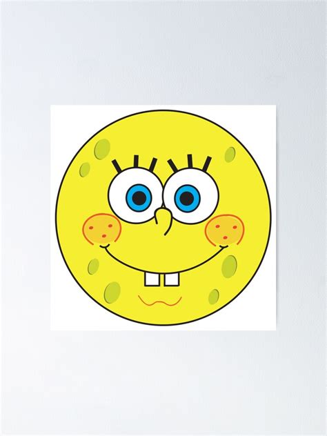 Sponge Bob Smiley Face Poster By Reesls Redbubble