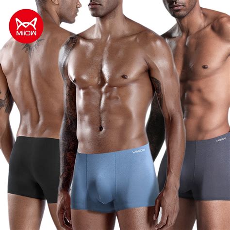 Miiow Pcs Sexy Men Boxers Shorts Underwear Seamless Modal Trunks Man