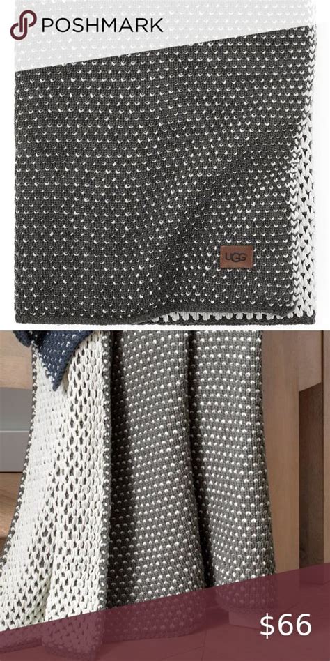 Ugg Mara Woven Knit Throw Blanket 70 X 50new Knitted Throws Knit