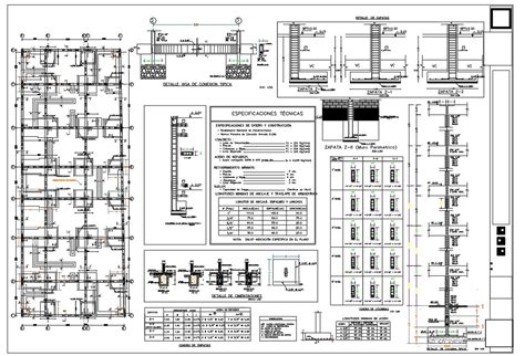 Rcc Construction Working Plan Of Aprtment Project Cad File Cadbull