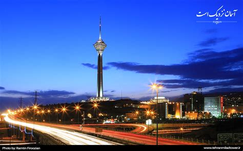 Tehran Night Iran Iran Tower Landmarks