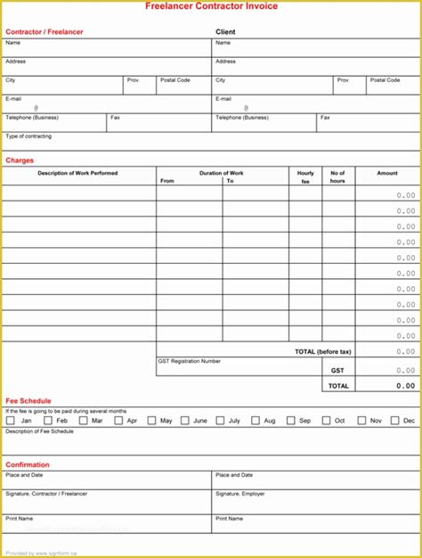 Construction Invoice Templates Free Download Of Contractor Invoice Free Download Nude Photo