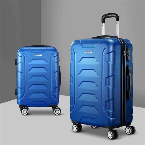 2pc Luggage Sets Suitcases Blue Tsa Hard Case Lightweight Scale Buy 2