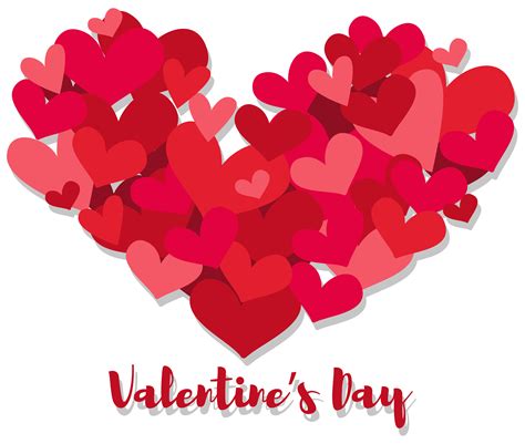 Valentine Card Template With Many Hearts 419672 Vector Art At Vecteezy