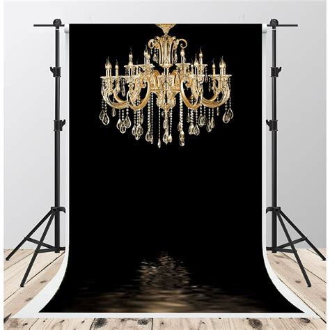 Hellodecor Polyester Fabric 5x7ft Black Bedroom Backdrops For