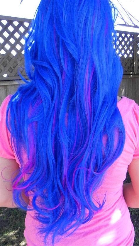 Blue is one the easiest colors to diy, and it's not exclusive to blondes, either. Blue Ombre Hair Dye Kit | Neon hair, Hair styles, Bright hair