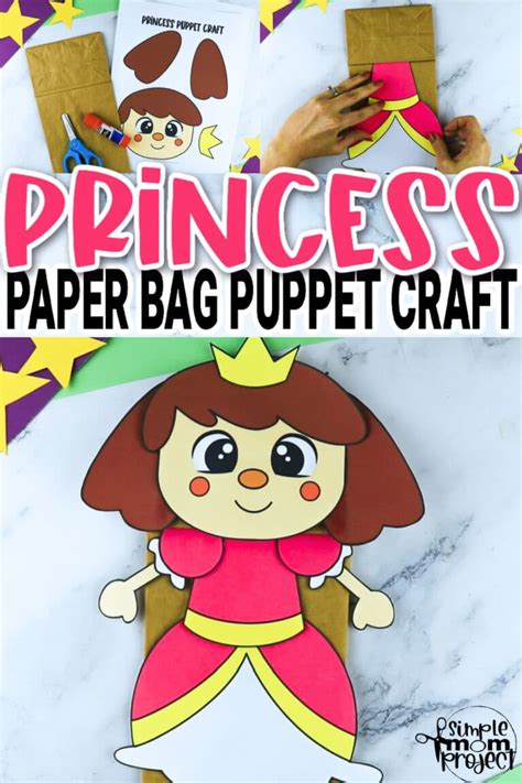 Printable Princess Paper Bag Puppet Template Simple Mom Project
