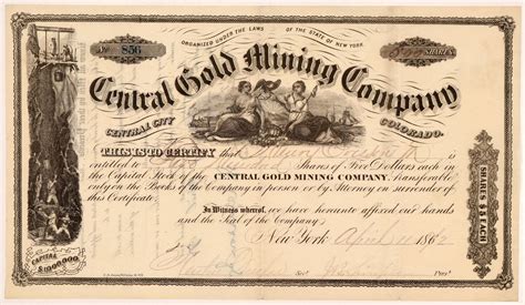 Et view interactive nem charts a gold producer, engaged in the exploration for and acquisition of gold properties. Central Gold Mining Company Stock Certificate (107150)