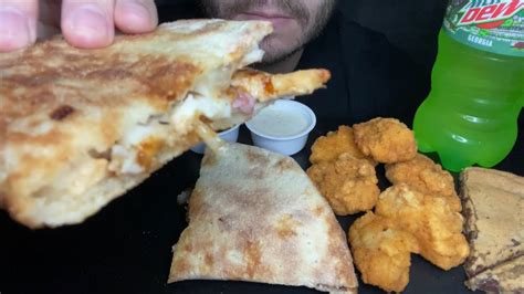 asmr papa johns papadia bbq chicken chicken poppers and chocolate chip cookie youtube