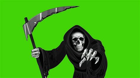 ☠️ Halloween Green Screen Grim Reaper Animation 4k ☠️ Youtube