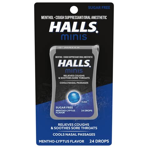 Save On Halls Minis Cough Drops Mentho Lyptus Flavor Sugar Free Order