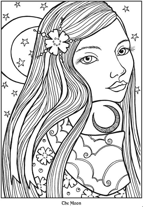 See the presented collection for wiccan coloring. moon goddesses coloring book - Google Search | Designs ...