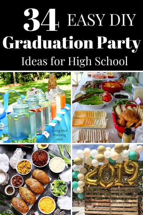 Rather than a traditional setup, create a hot dog bar for a creative and fun display. 34 Easy DIY Graduation Party Ideas For High School ...