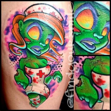 Pin By Russell Van Schaick On Watercolor Tattoos Zombie Nurse Nurse