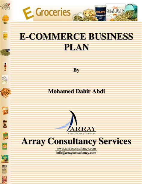 Pdf E Commerce Business Plan For Service Companies Mohamed Dahir