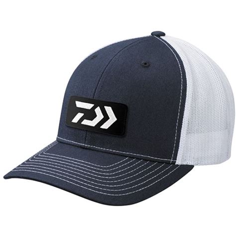 Daiwa D Vec Embroidered Patch Trucker Hat Navy White TackleDirect