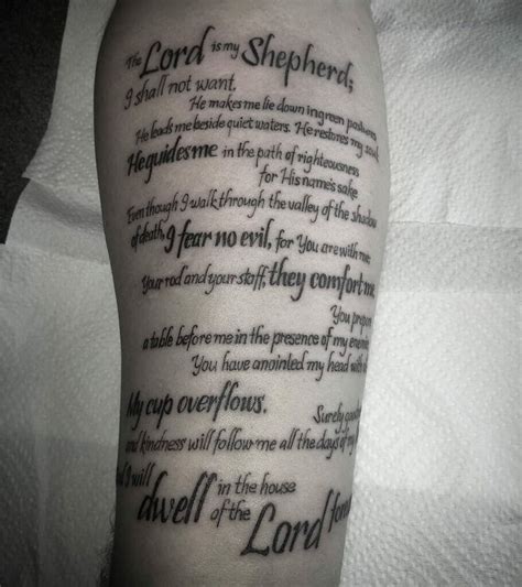 101 Best Psalms 23 4 Tattoo Ideas That Will Blow Your Mind Outsons