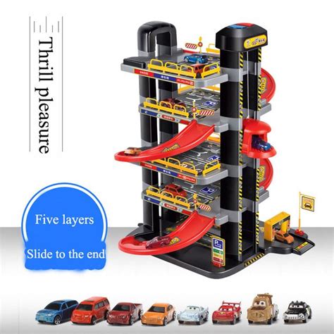 3d Car Parking Lot Track Car Toy Light And Music Electric Lift Super