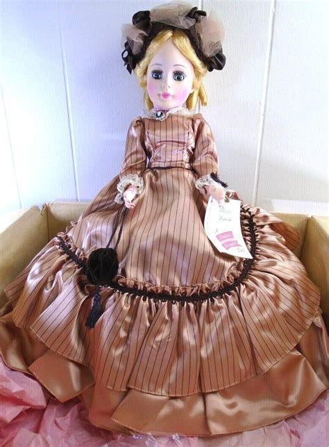 Vtg Madame Alexander Doll Manet Portrait 21 W Stand 1979 Brown Silk
