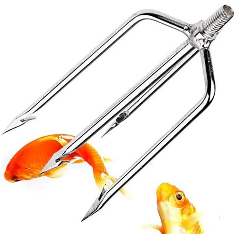 New4 Tine Stainless Steel Fish Spear Head Fishing Spear Fishing Tool