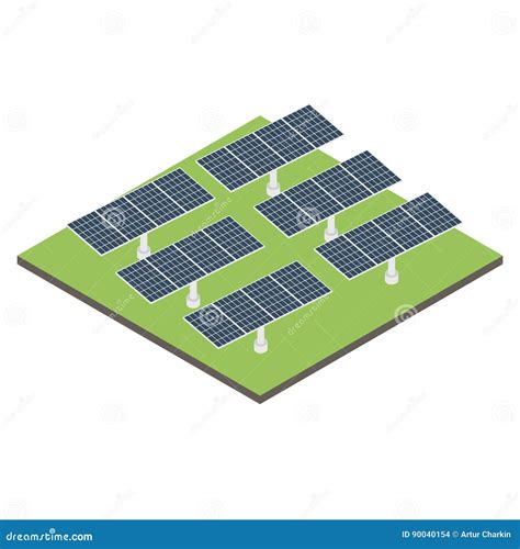Icon Isometric Solar Panel Stock Vector Illustration Of Shape