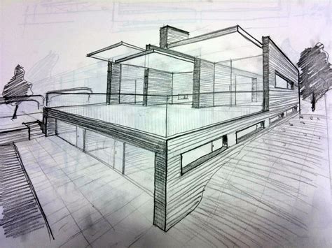 2 Point Perspective Drawing Perspective Drawing Architecture