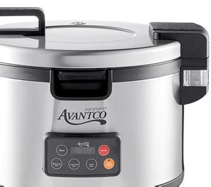 Avantco RCSA90 90 Cup 45 Cup Raw Sealed Electric Rice Cooker Warmer