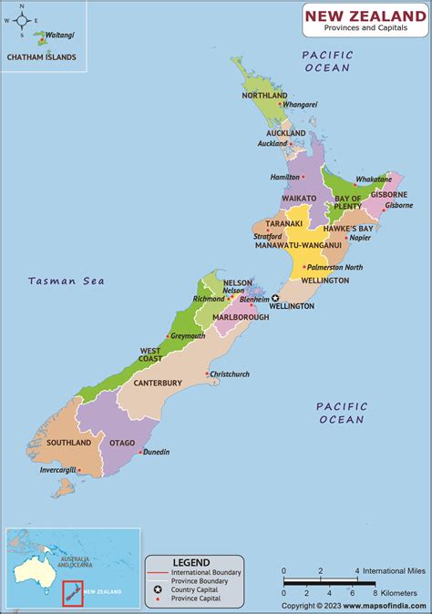 New Zealand Regions And Capitals List And Map List Of Regions And