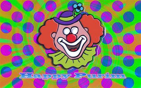Happy Purim Clown Face