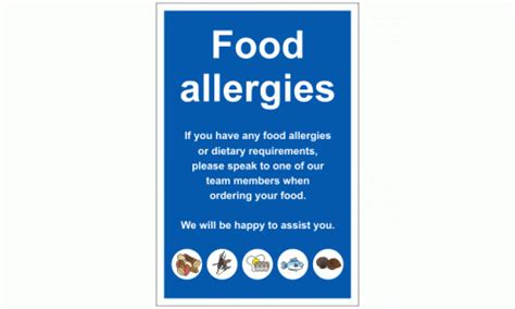 Food Allergies Sign Hygiene And Catering Signs Safety Signs And Notices