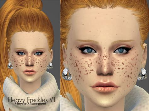 The Sims Resource Heavy Freckles Set
