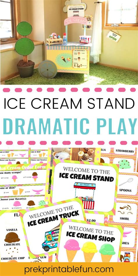 Ice Cream Stand Dramatic Play Pack In 2023 Dramatic Play Kindergarten