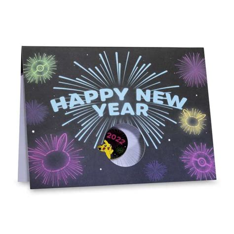 Pikachu Sparkling New Year 2022 Pokémon Pin And Greeting Card Pokémon