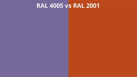 RAL 4005 Vs 2001 RAL Colour Chart UK