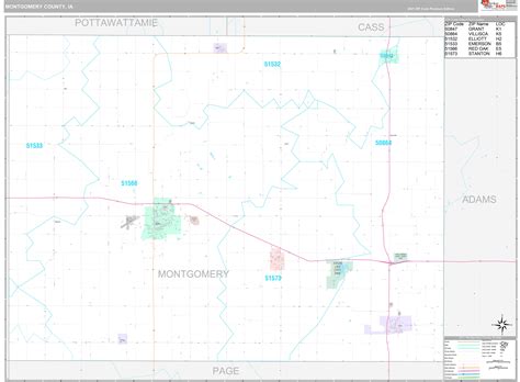 Montgomery County Ia Wall Map Premium Style By Marketmaps