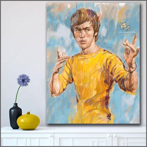 Large Size Printing Oil Painting Chinese Kung Fu Bruce Lee3 Wall Art