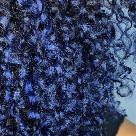 Blue Hair These Navy Curls A Curly Look With Deep Blue Strands Click